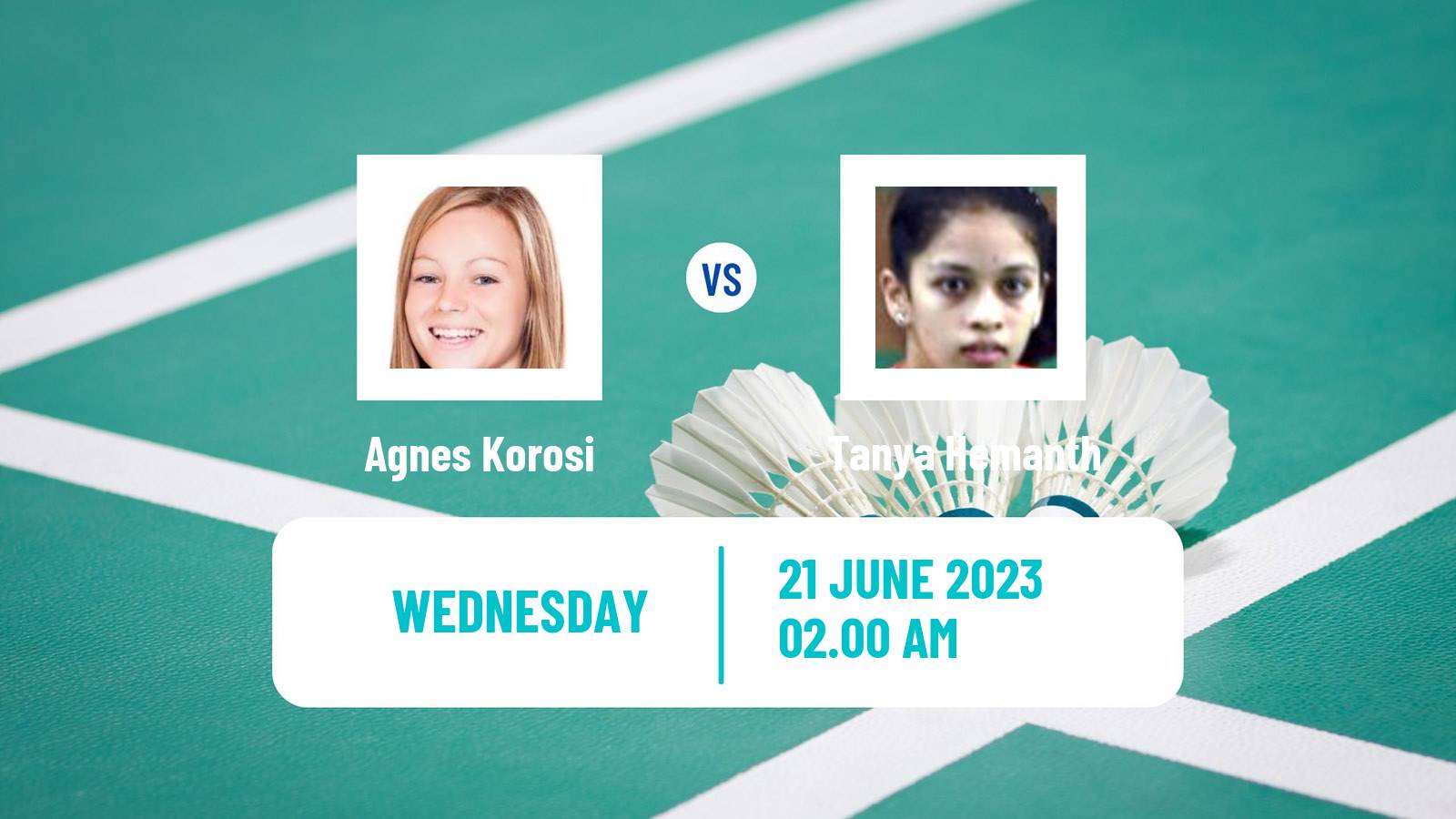 Badminton BWF World Tour Chinese Taipei Open Women Agnes Korosi - Tanya Hemanth