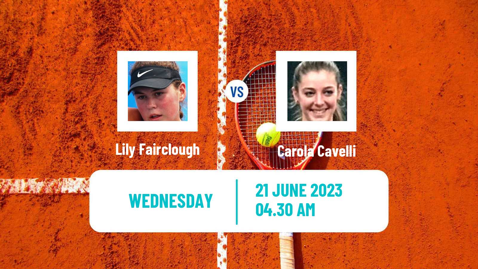 Tennis ITF W15 Monastir 20 Women Lily Fairclough - Carola Cavelli