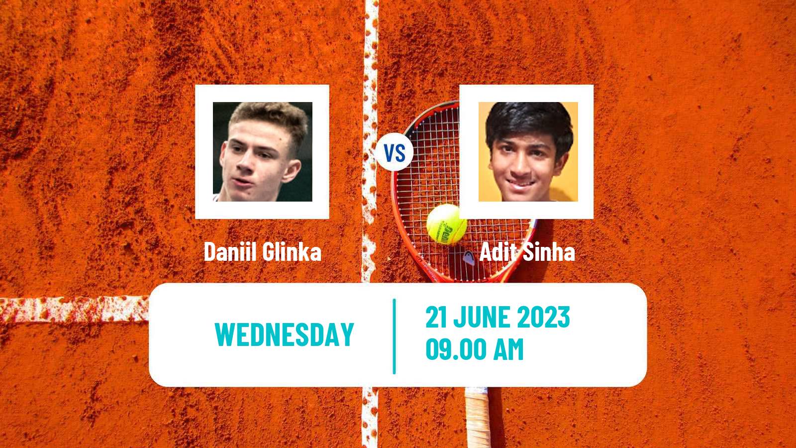 Tennis ITF M15 Monastir 25 Men Daniil Glinka - Adit Sinha