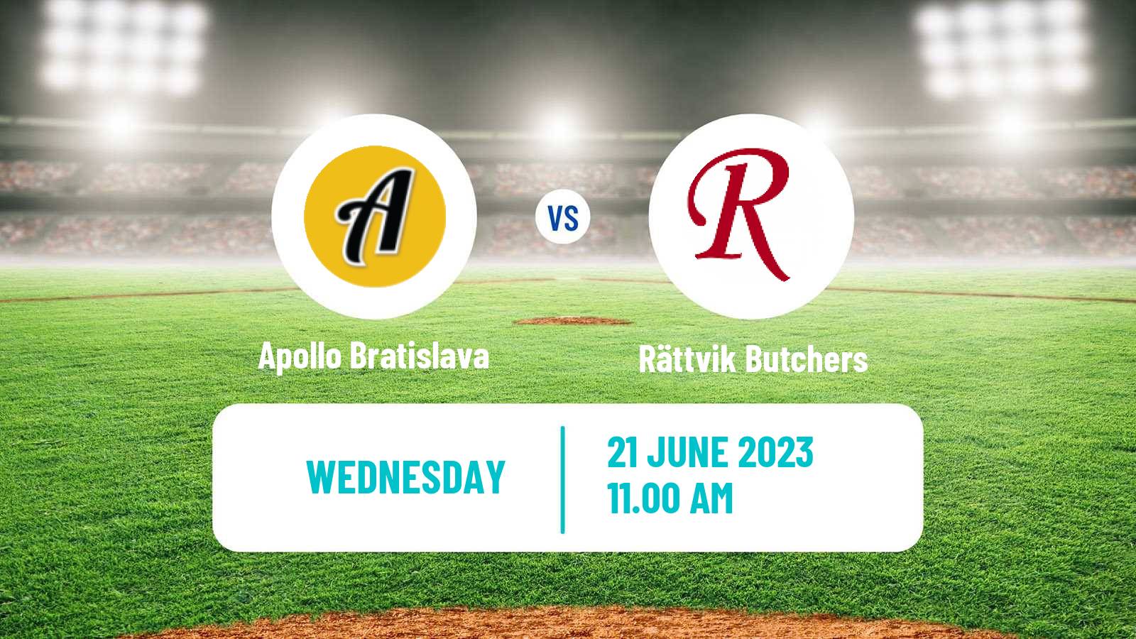 Baseball  Federations Cup Baseball Apollo Bratislava - Rättvik Butchers