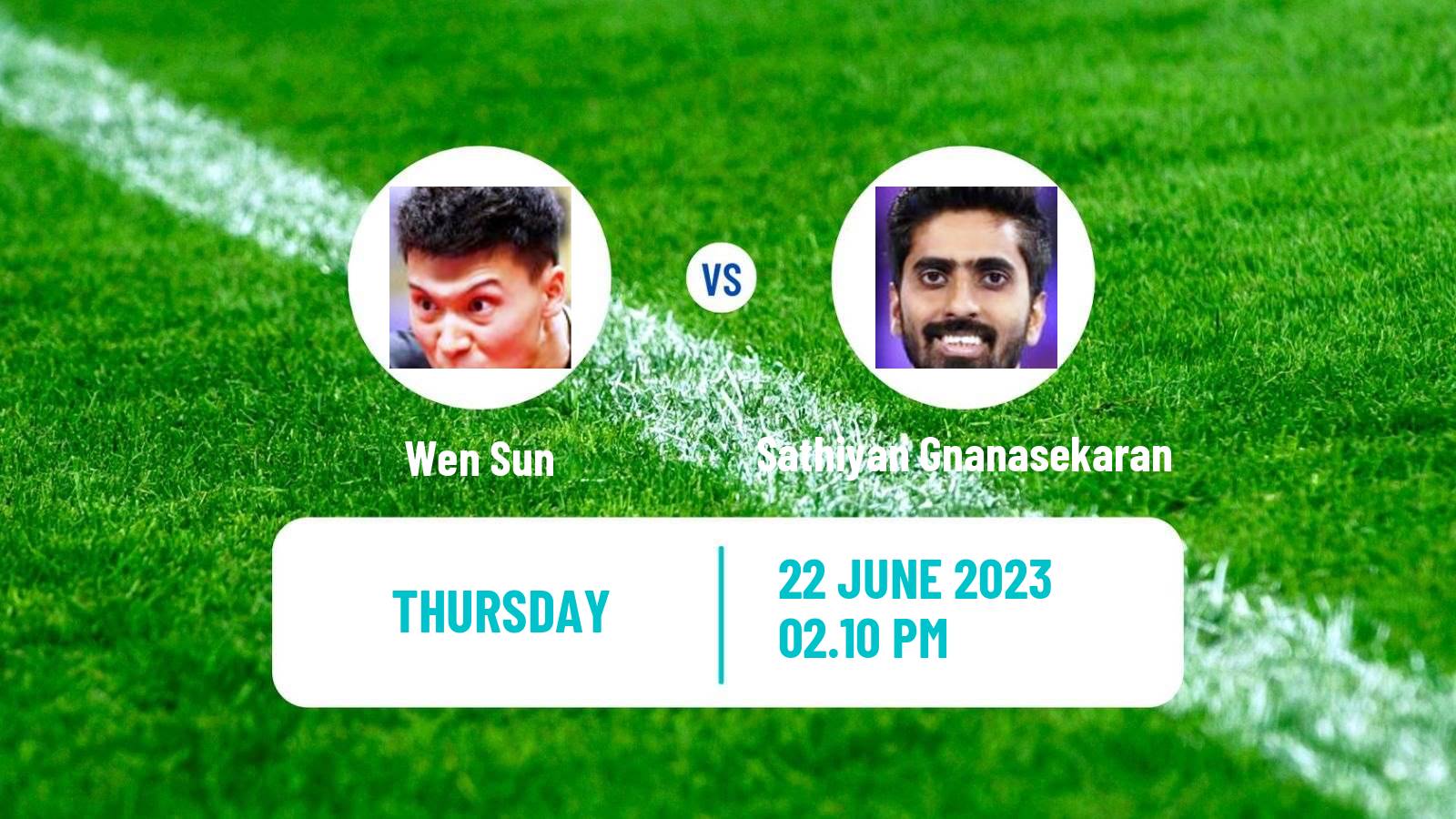 Table tennis Wtt Contender Tunis Men Wen Sun - Sathiyan Gnanasekaran