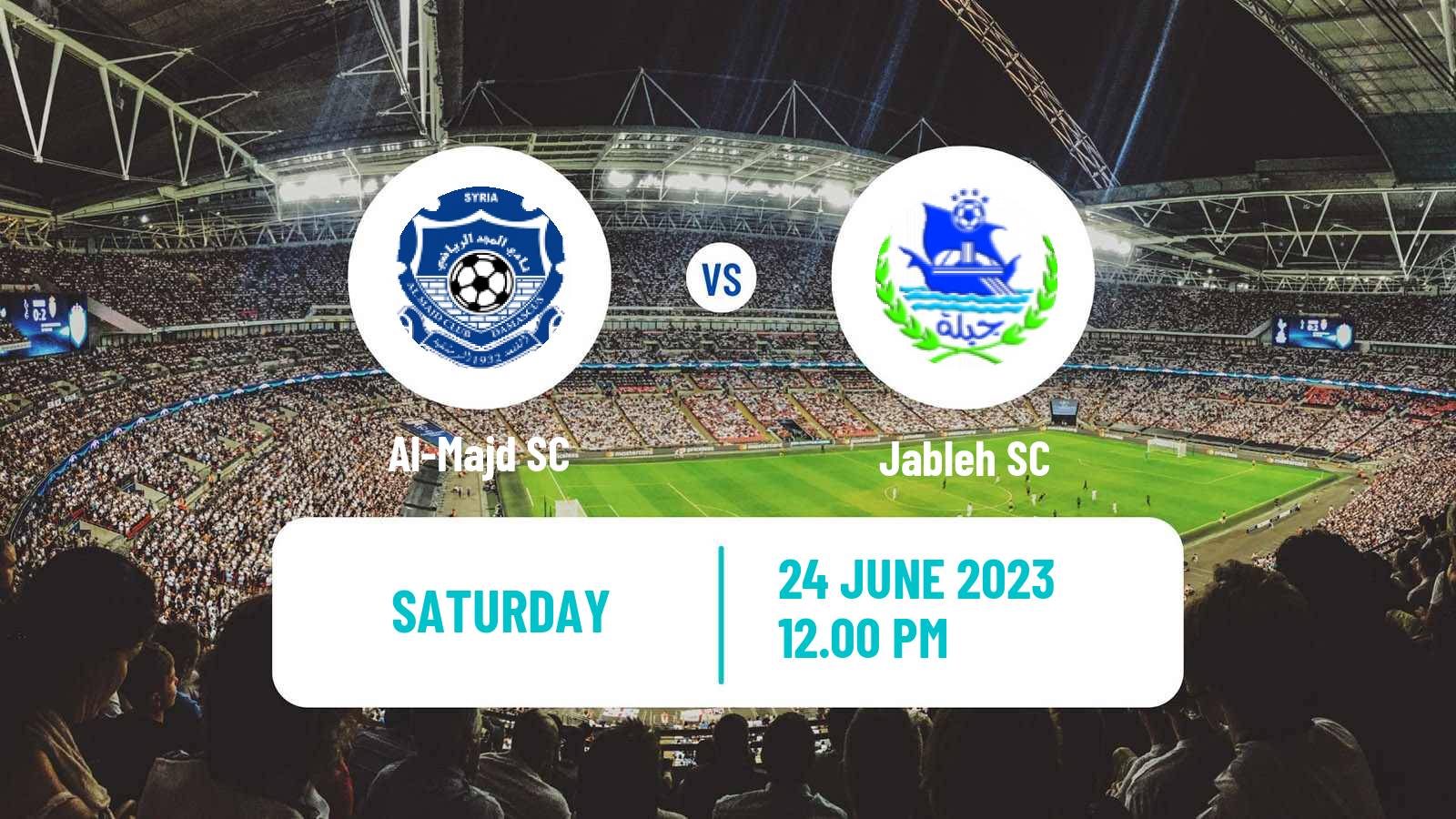 Football Syrian Cup Al-Majd - Jableh