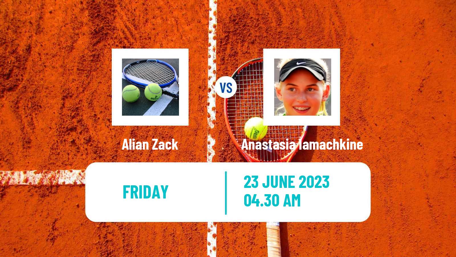 Tennis ITF W15 Prokuplje Women Alian Zack - Anastasia Iamachkine