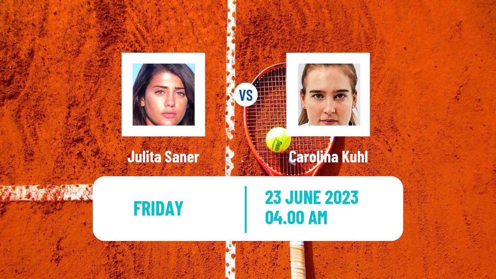 Tennis ITF W15 Gdansk Women Julita Saner - Carolina Kuhl