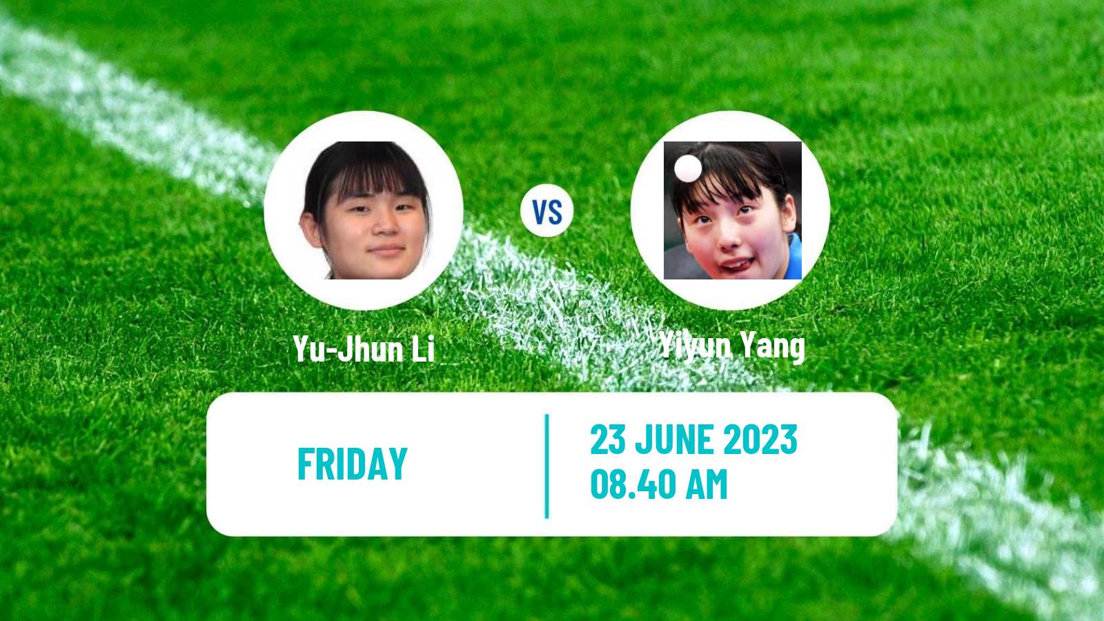 Table tennis Wtt Contender Tunis Women Yu-Jhun Li - Yiyun Yang