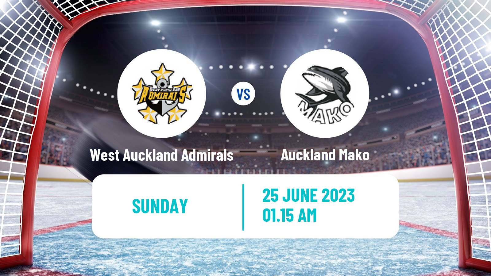 Hockey New Zealand NZIHL West Auckland Admirals - Auckland Mako