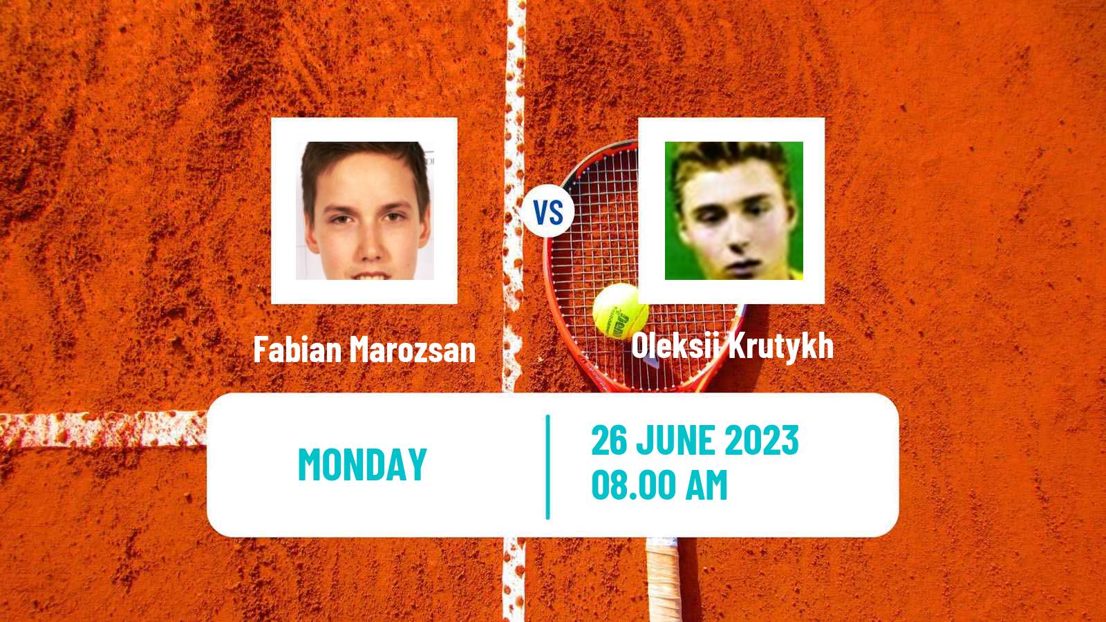 Tennis ATP Wimbledon Fabian Marozsan - Oleksii Krutykh