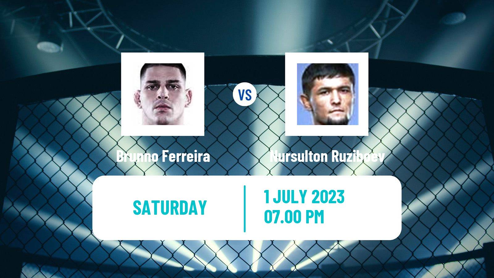 MMA Middleweight UFC Men Brunno Ferreira - Nursulton Ruziboev