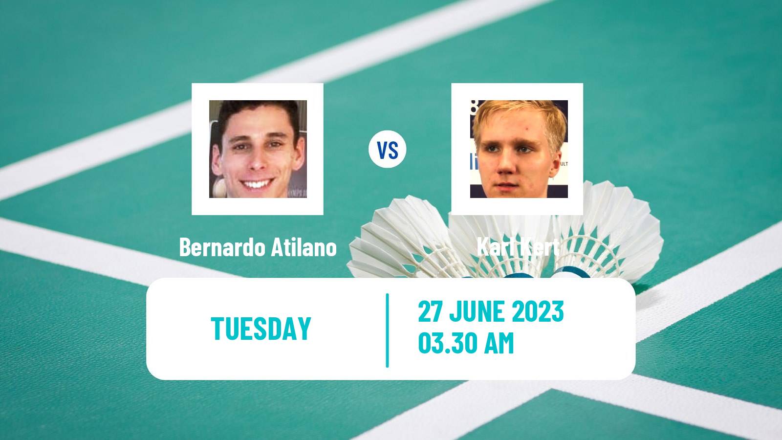 Badminton BWF European Games Men Bernardo Atilano - Karl Kert