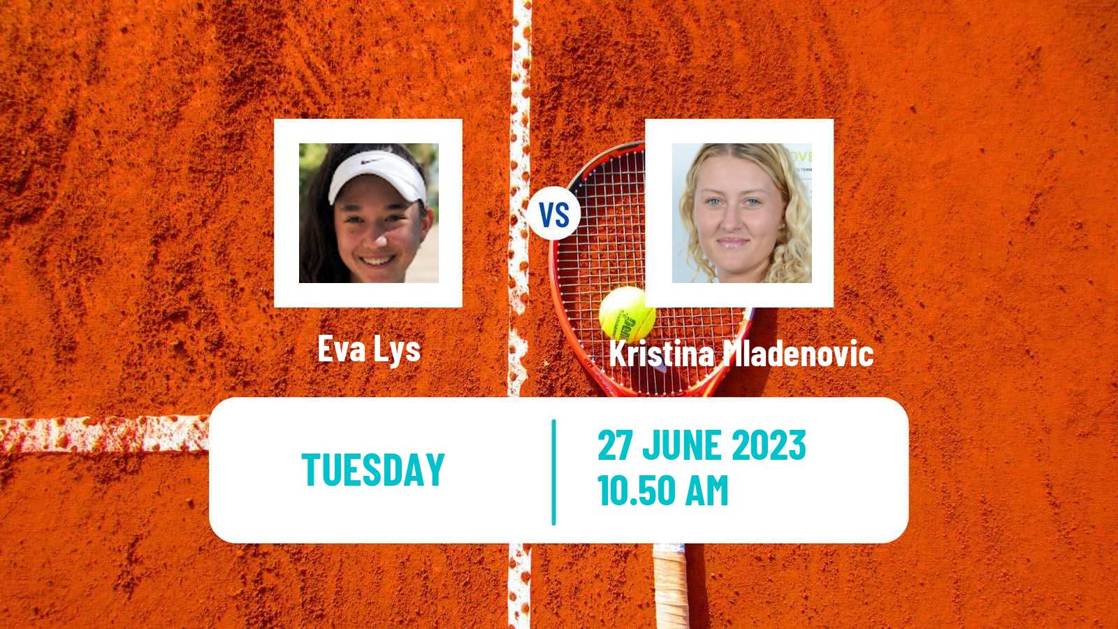 Tennis WTA Wimbledon Eva Lys - Kristina Mladenovic