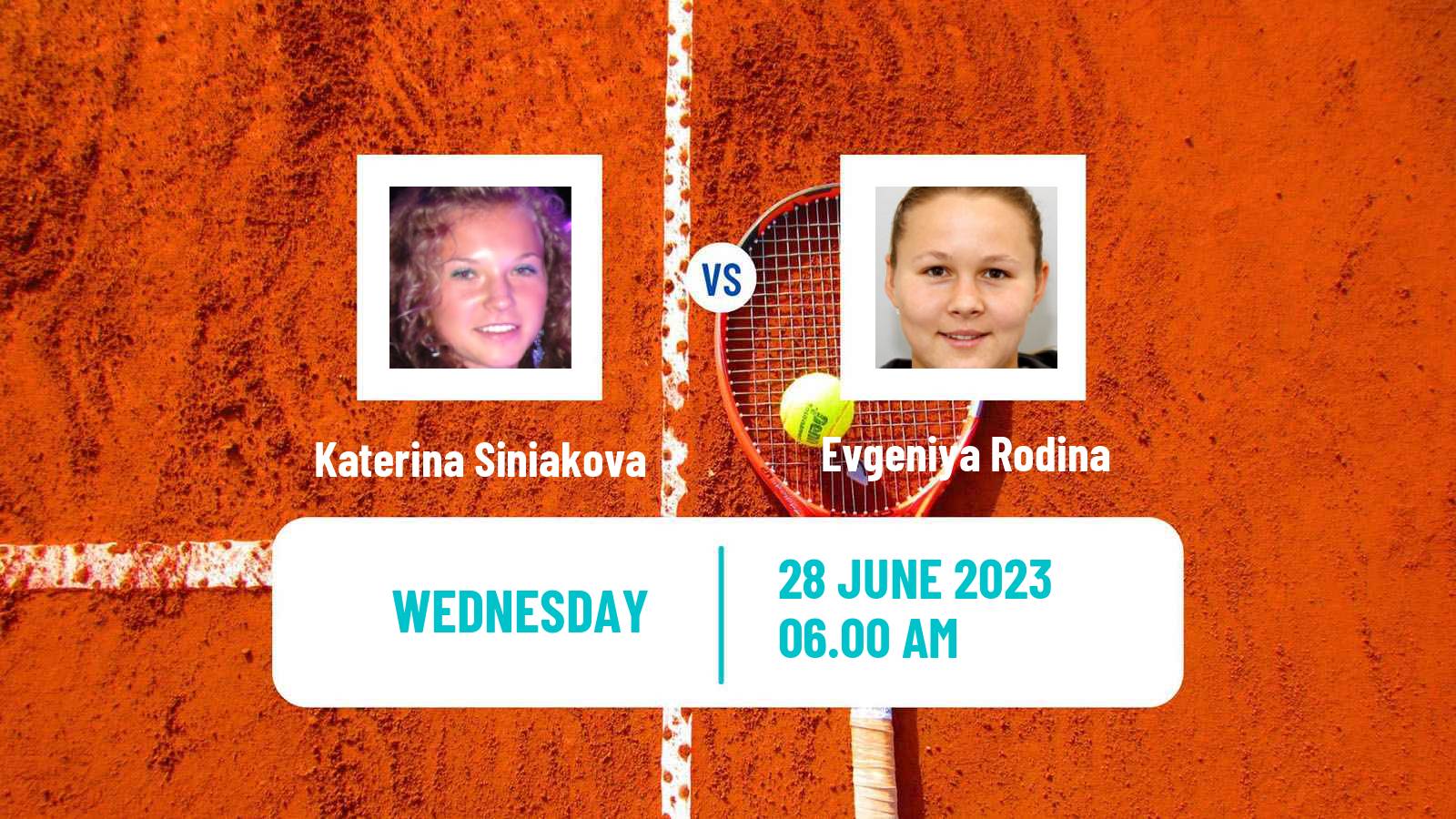 Tennis WTA Bad Homburg Katerina Siniakova - Evgeniya Rodina