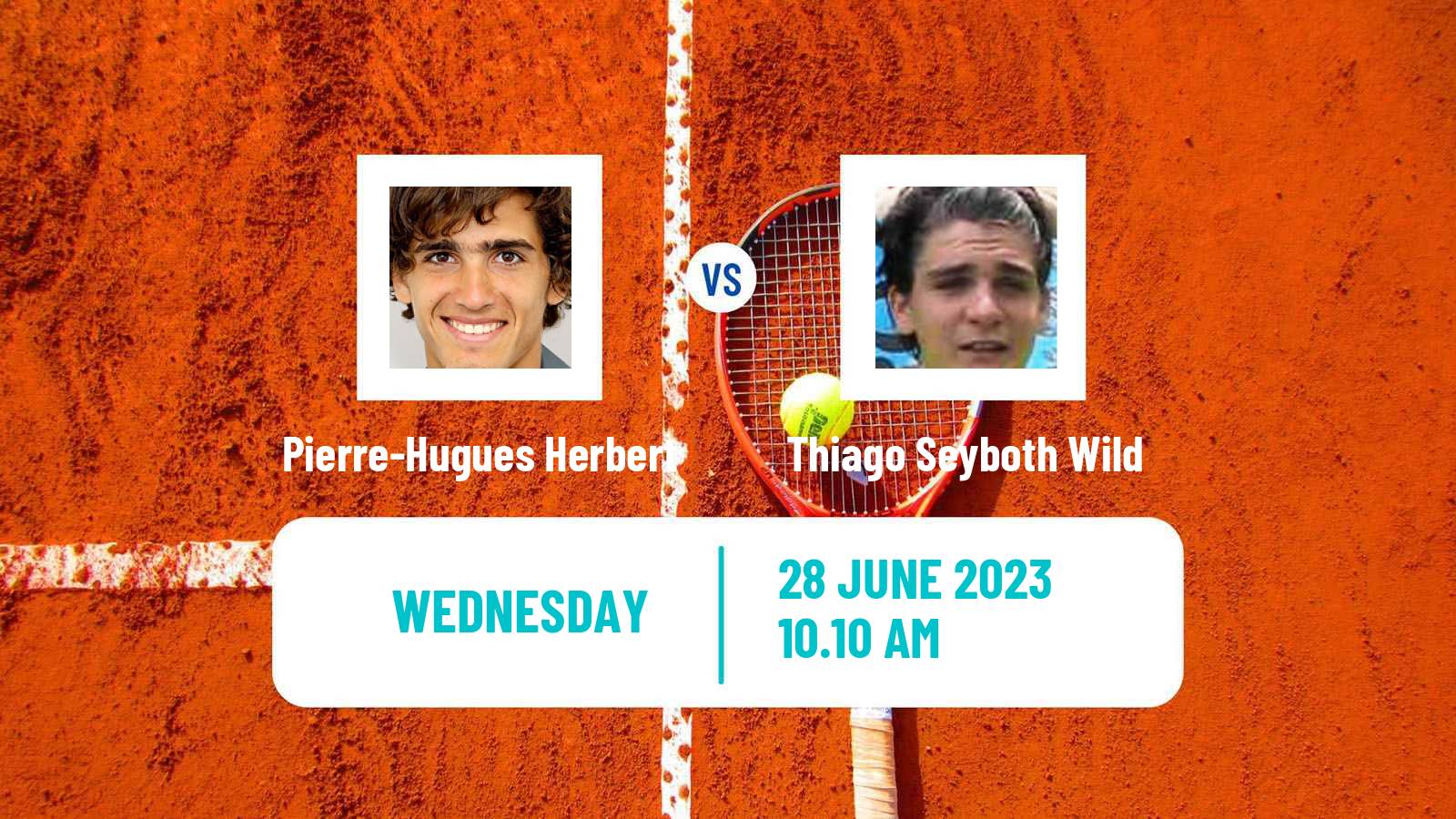 Tennis ATP Wimbledon Pierre-Hugues Herbert - Thiago Seyboth Wild