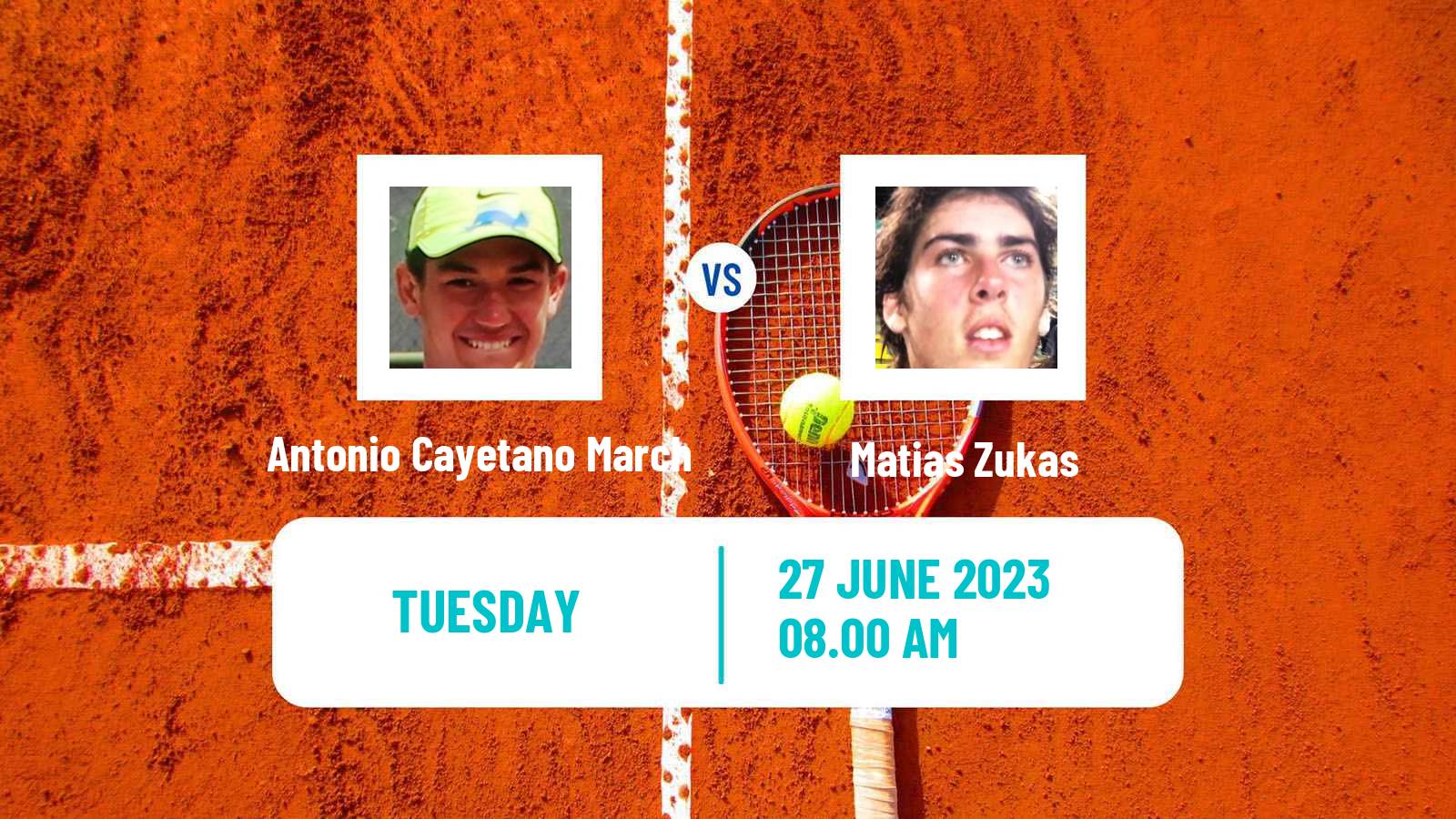 Tennis ITF M15 Casablanca 5 Men Antonio Cayetano March - Matias Zukas