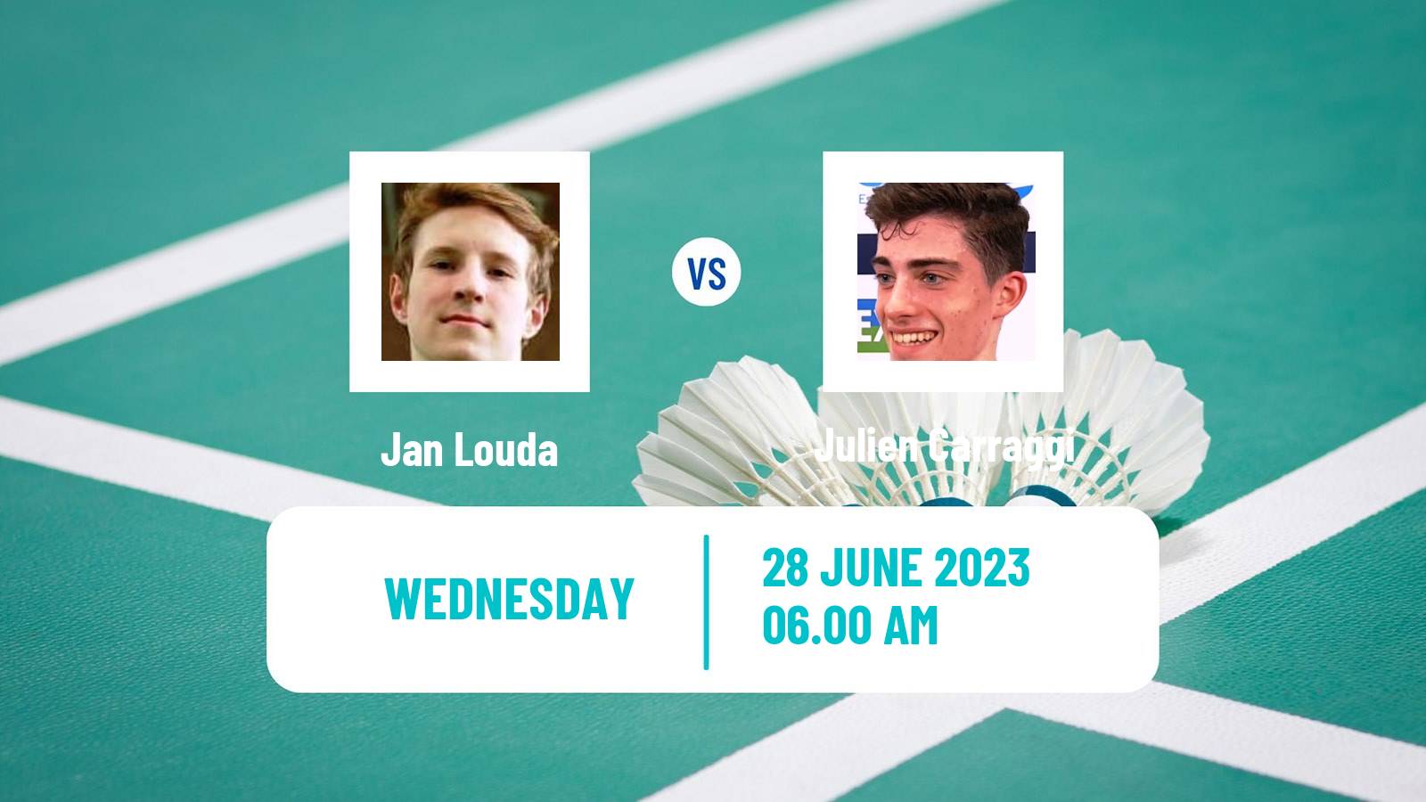 Badminton BWF European Games Men Jan Louda - Julien Carraggi