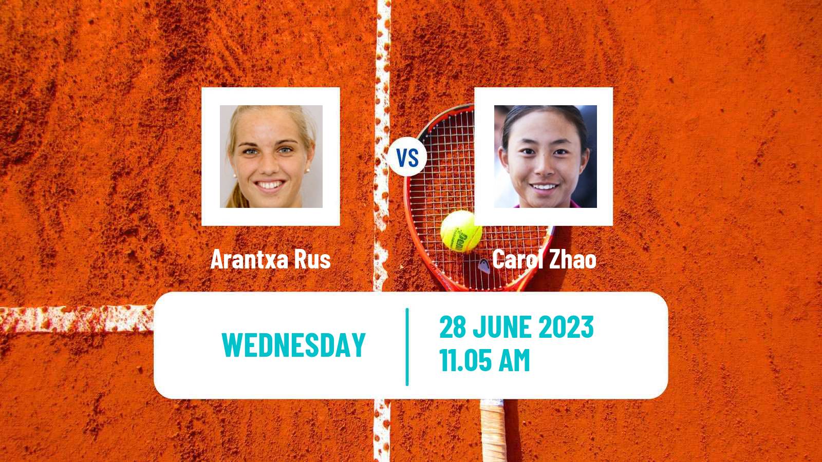 Tennis WTA Wimbledon Arantxa Rus - Carol Zhao