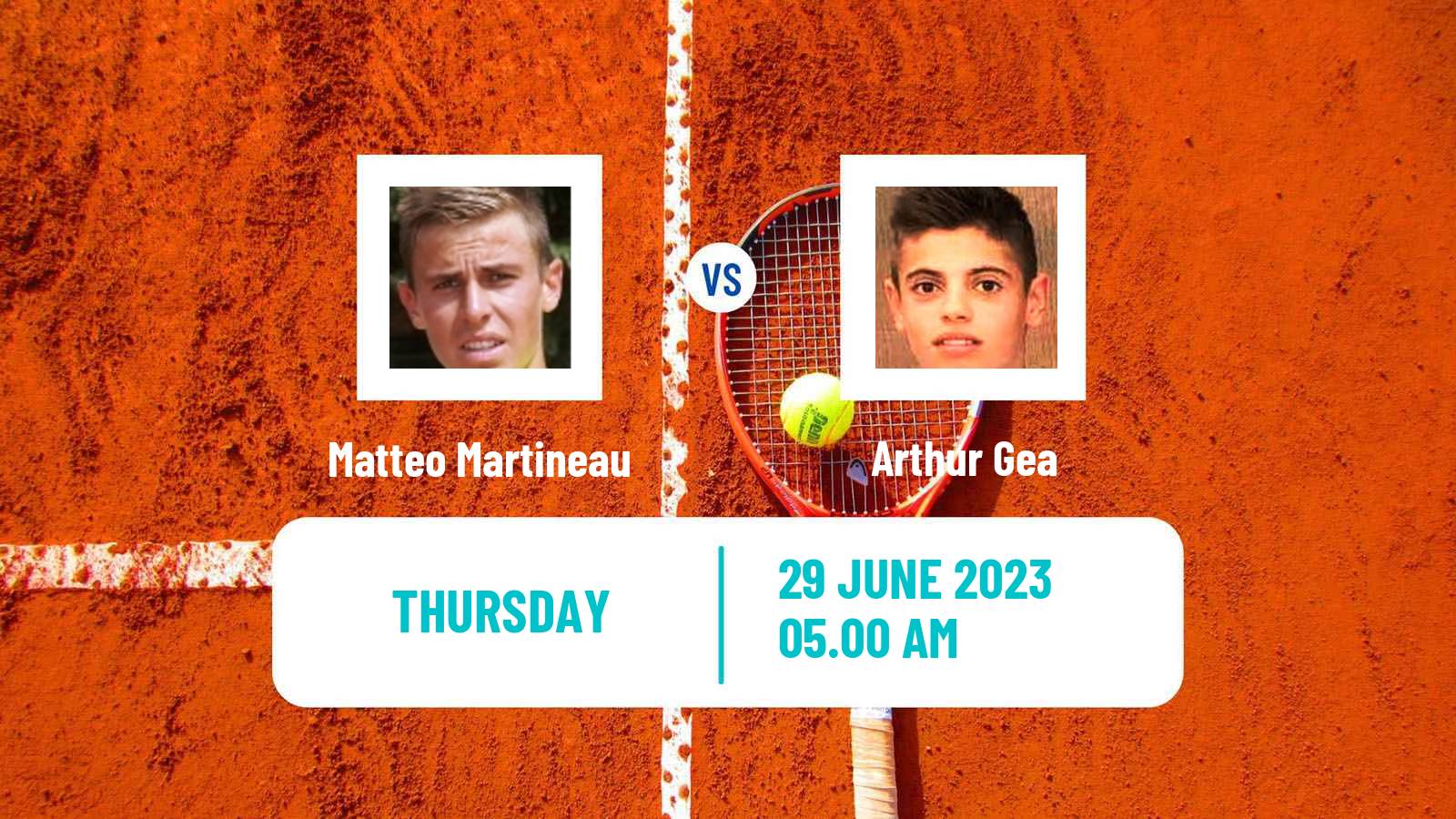 Tennis ITF M25 Bourg En Bresse Men Matteo Martineau - Arthur Gea