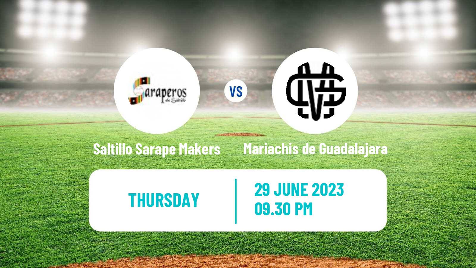 Baseball LMB Saraperos de Saltillo - Mariachis de Guadalajara