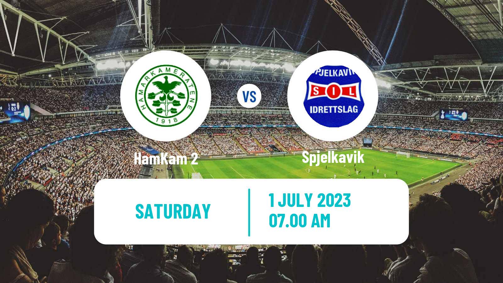 Soccer Norwegian Division 3 - Group 2 HamKam 2 - Spjelkavik
