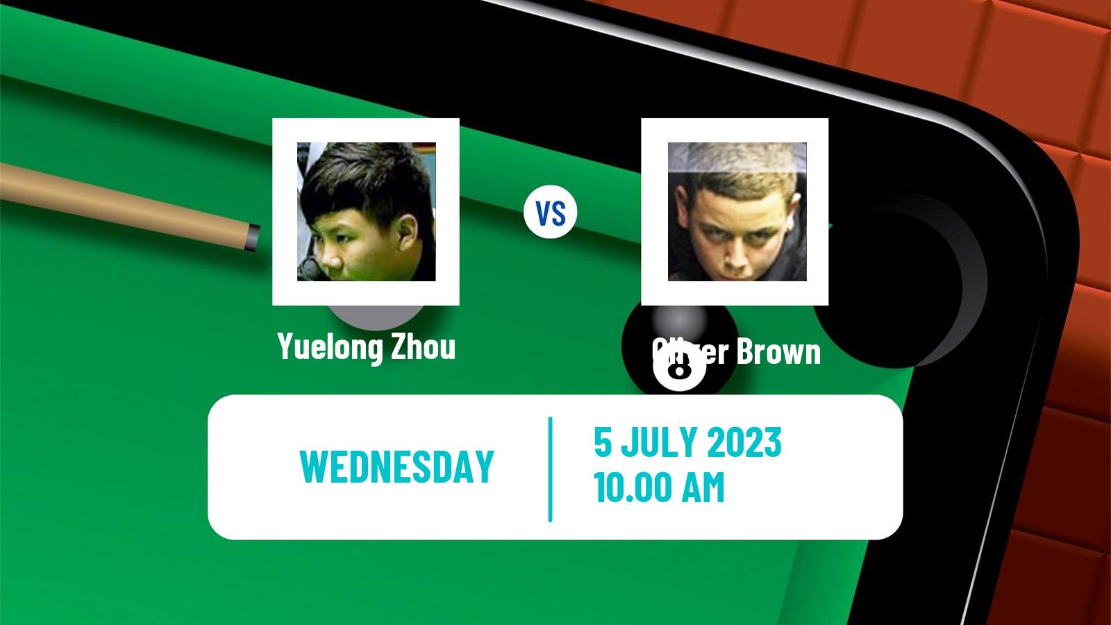 Snooker Championship League Yuelong Zhou - Oliver Brown