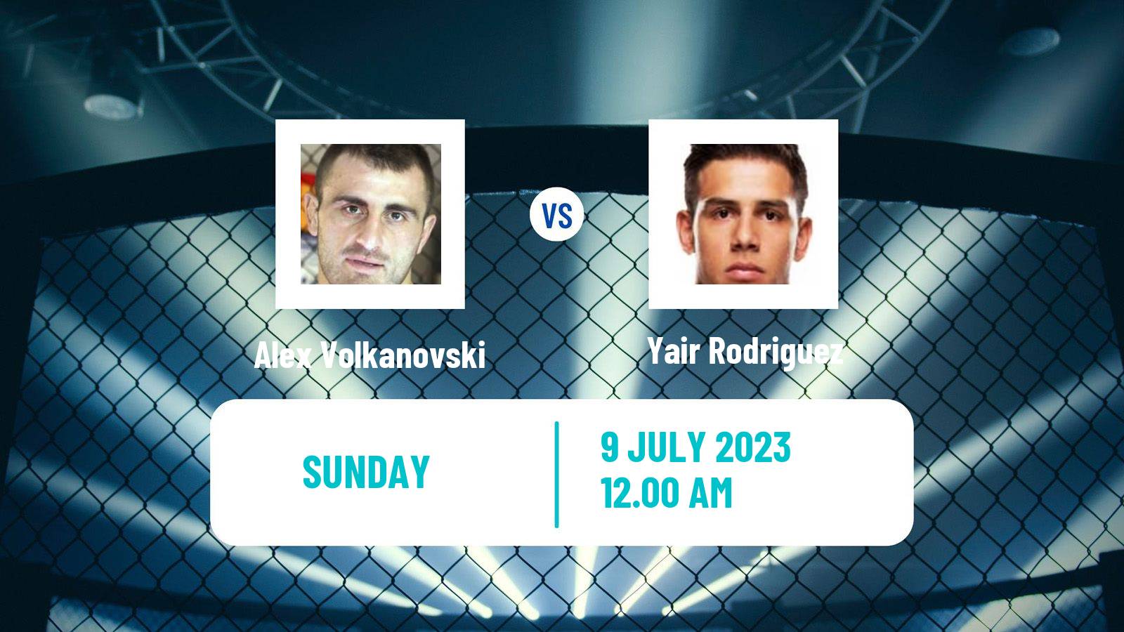 MMA Featherweight UFC Men Alex Volkanovski - Yair Rodriguez