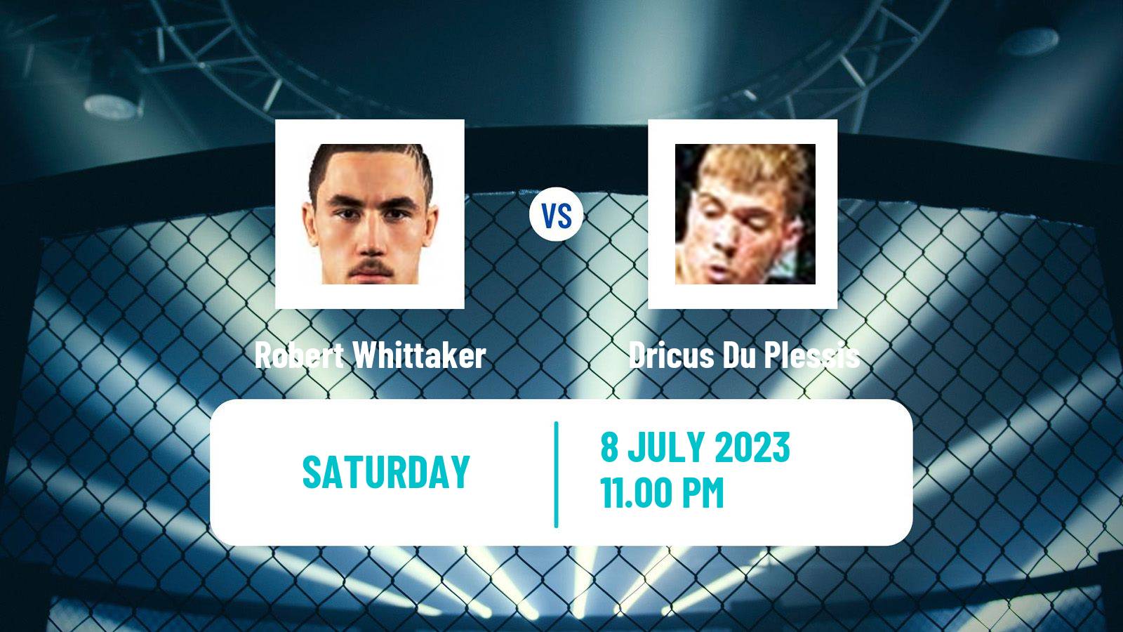 MMA Middleweight UFC Men Robert Whittaker - Dricus Du Plessis