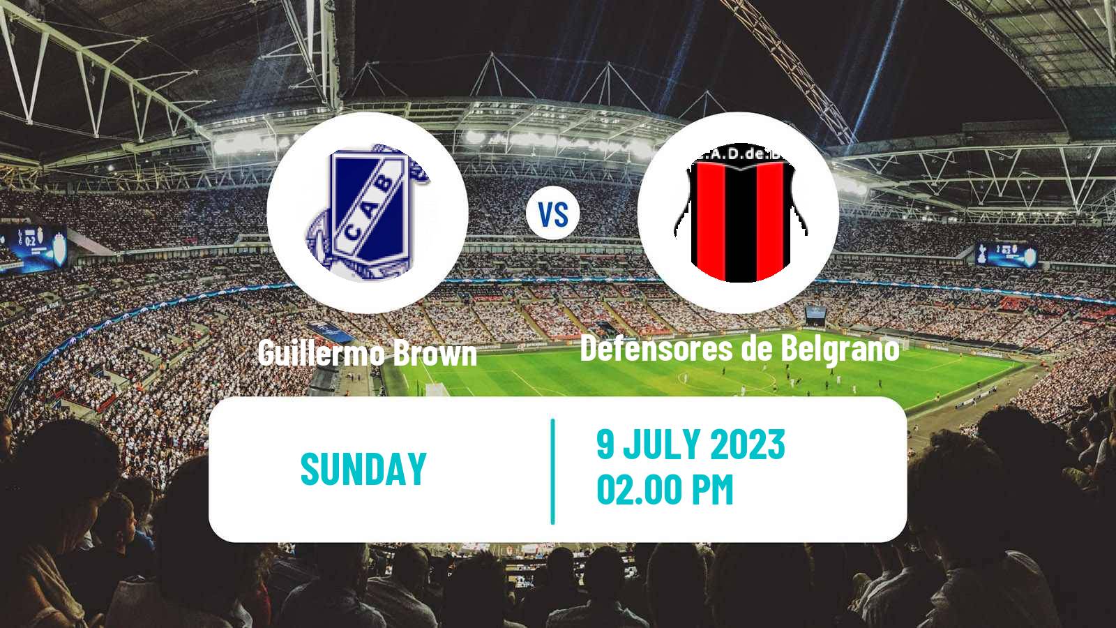 Soccer Argentinian Primera Nacional Guillermo Brown - Defensores de Belgrano