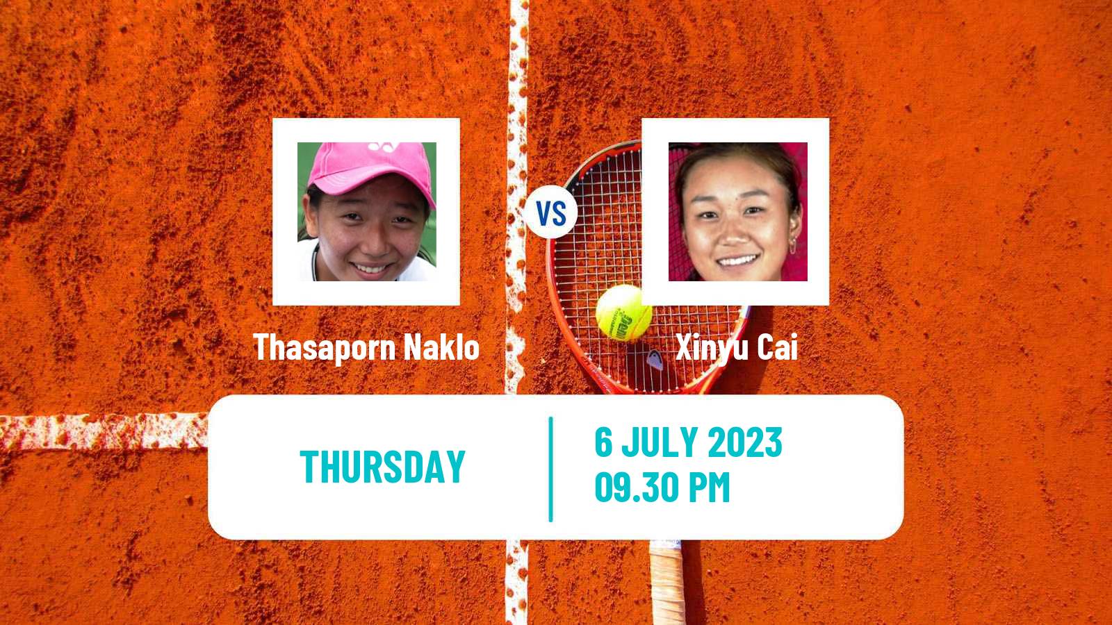Tennis ITF W15 Tianjin 4 Women Thasaporn Naklo - Xinyu Cai