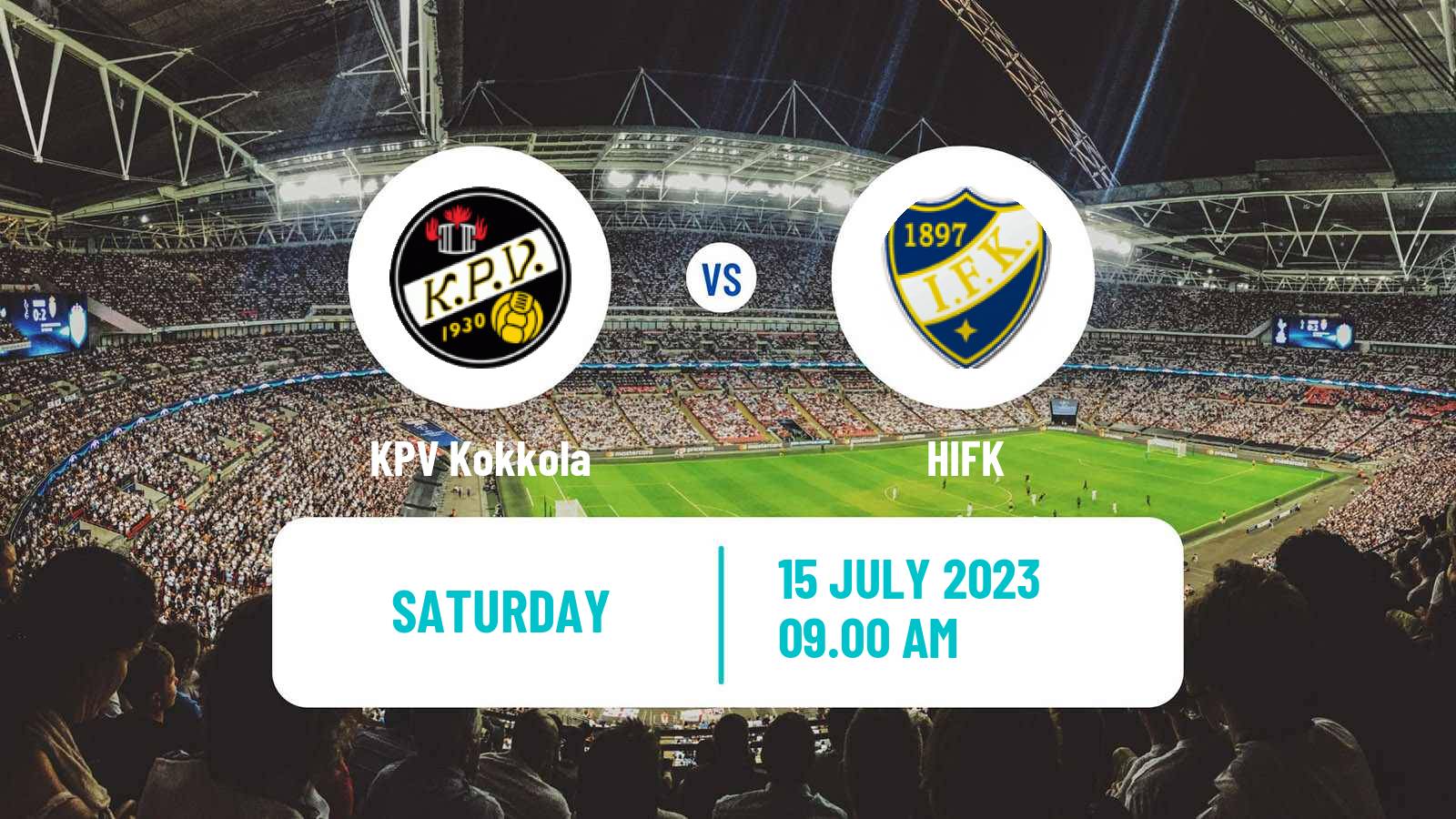 Soccer Finnish Ykkonen KPV Kokkola - HIFK