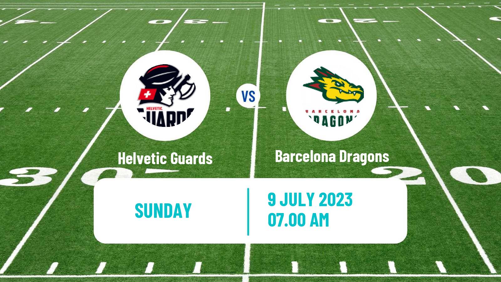 American football European League of American Football Helvetic Guards - Barcelona Dragons