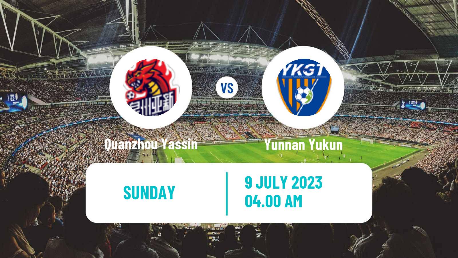 Soccer Chinese Yi League Quanzhou Yassin - Yunnan Yukun