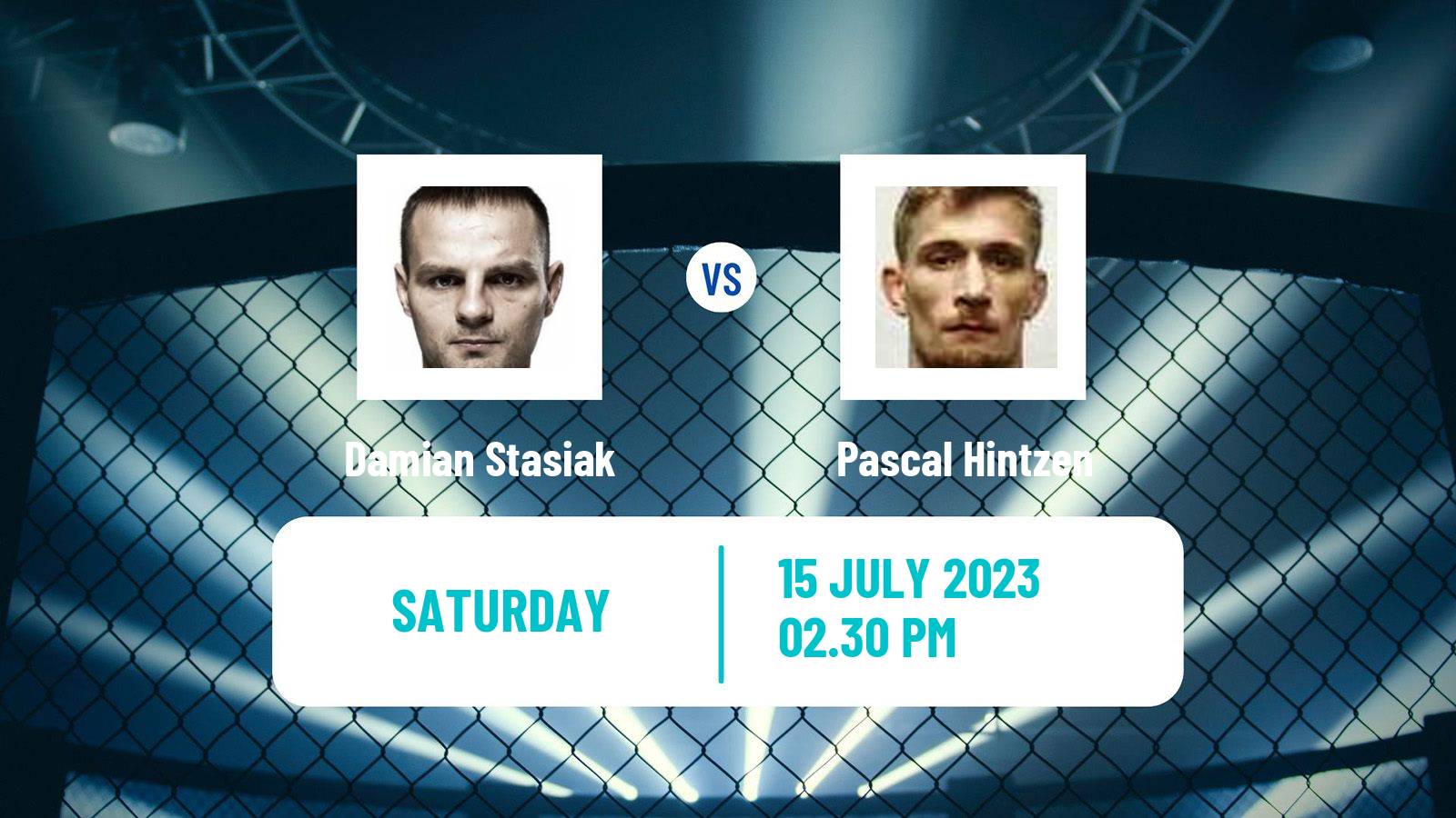 MMA Featherweight Ksw Men Damian Stasiak - Pascal Hintzen