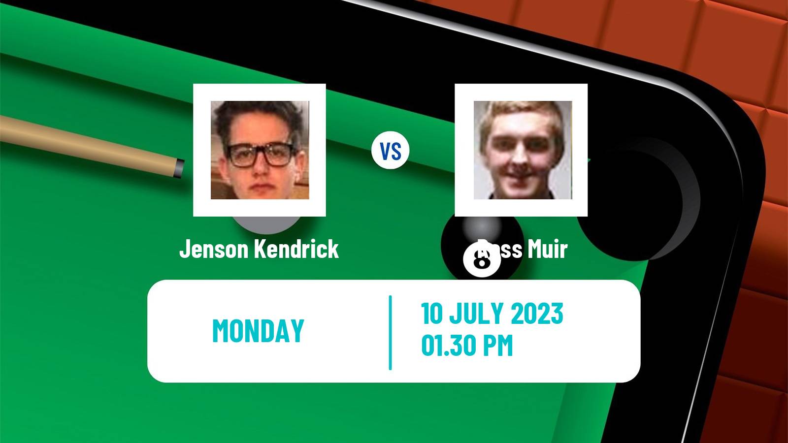 Snooker Championship League Jenson Kendrick - Ross Muir