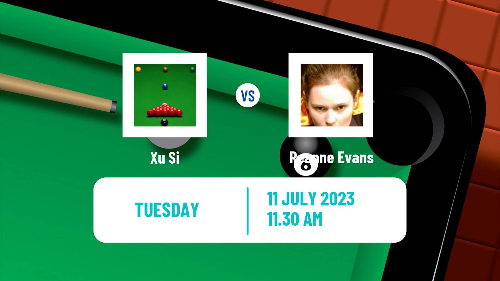 Snooker Championship League Xu Si - Reanne Evans