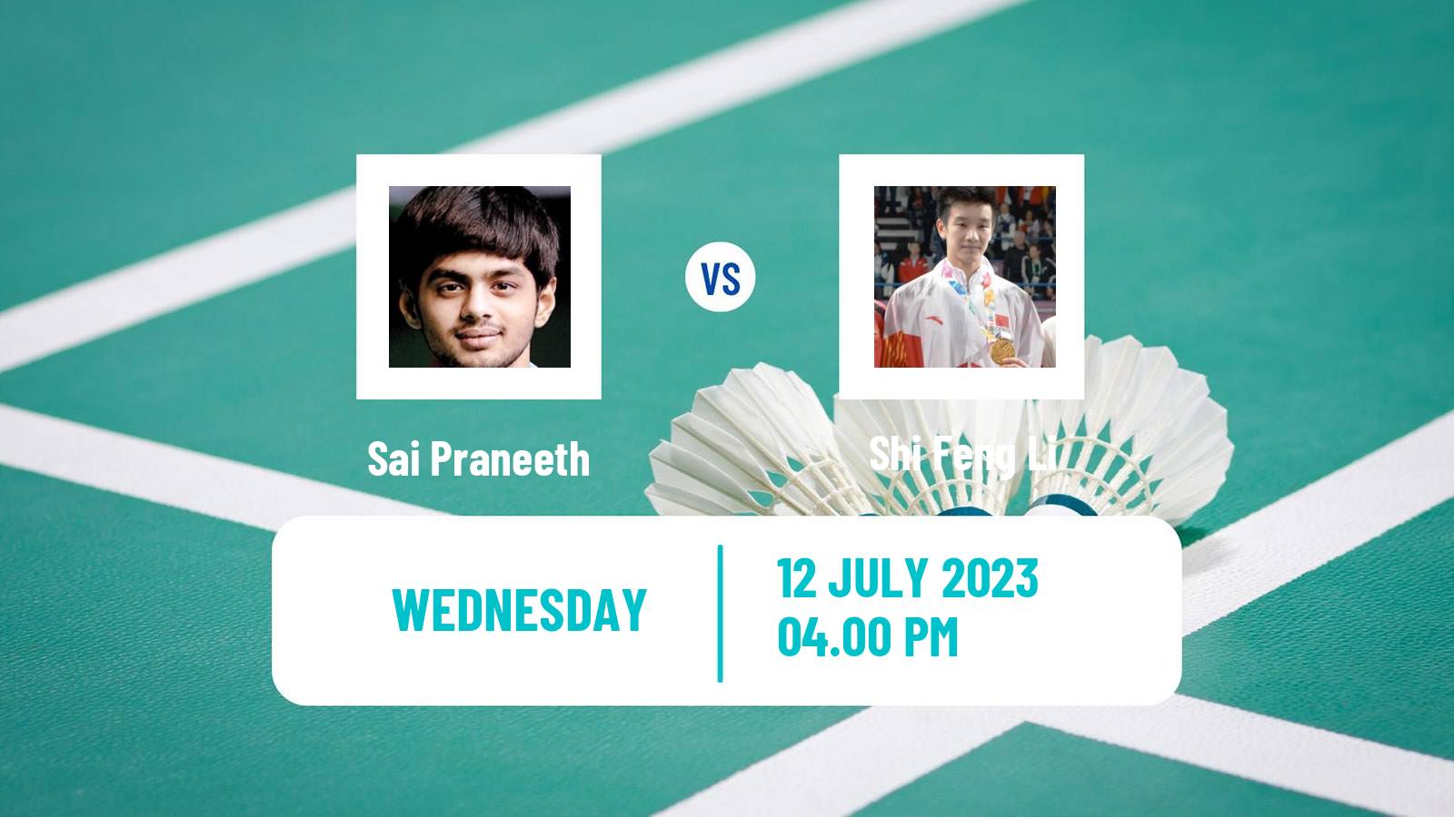 Badminton BWF World Tour Us Open Men Sai Praneeth - Shi Feng Li