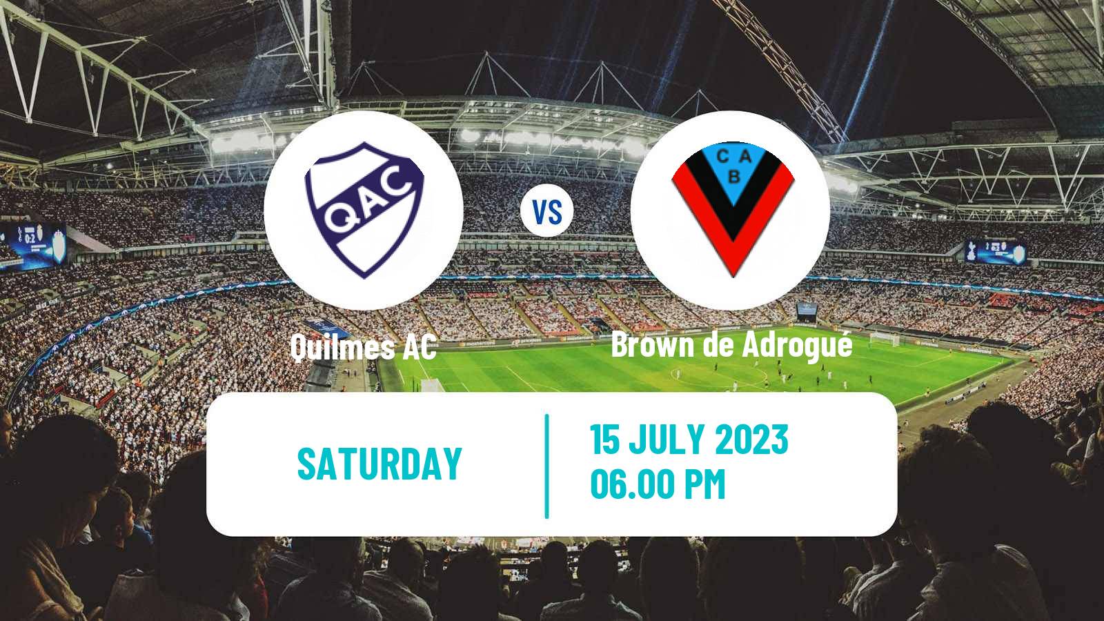 Soccer Argentinian Primera Nacional Quilmes - Brown de Adrogué
