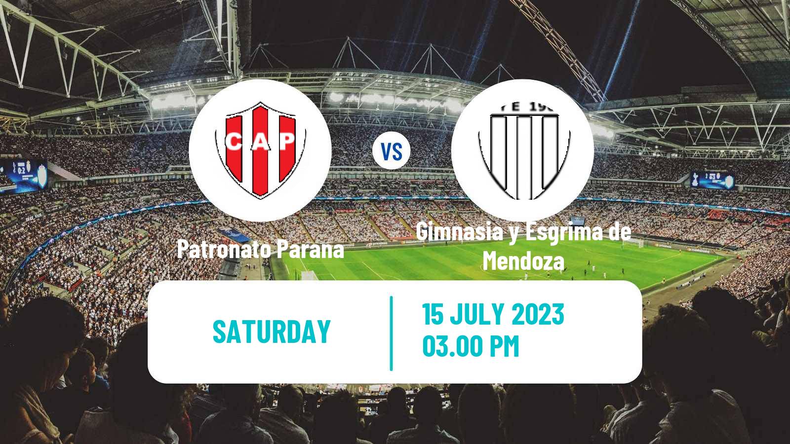 Soccer Argentinian Primera Nacional Patronato Parana - Gimnasia y Esgrima de Mendoza
