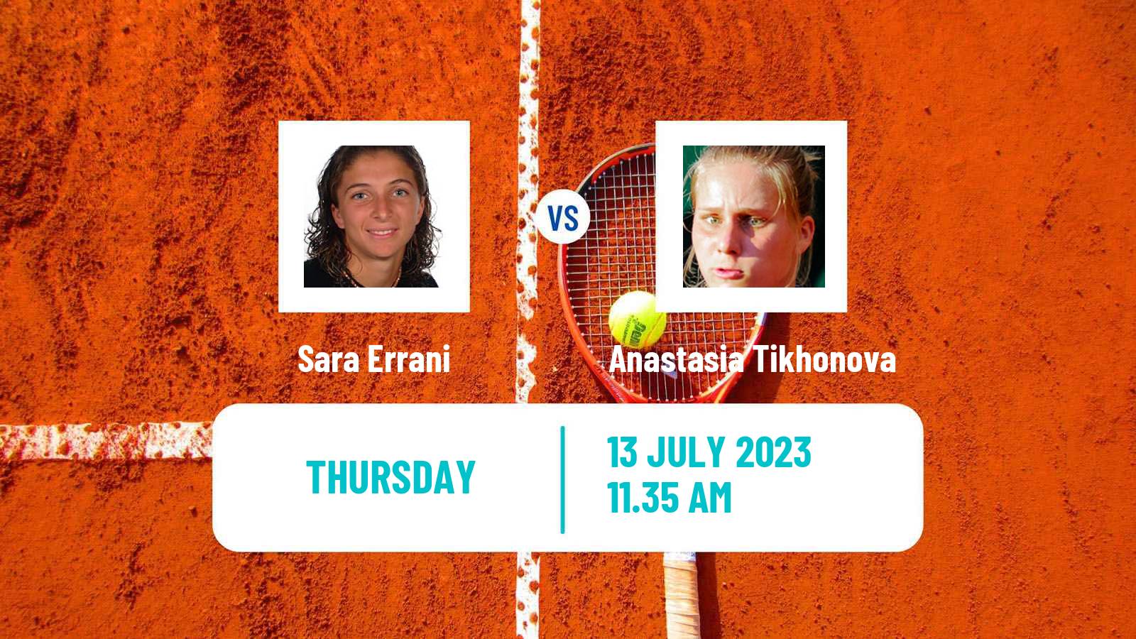 Tennis Contrexeville Challenger Women Sara Errani - Anastasia Tikhonova