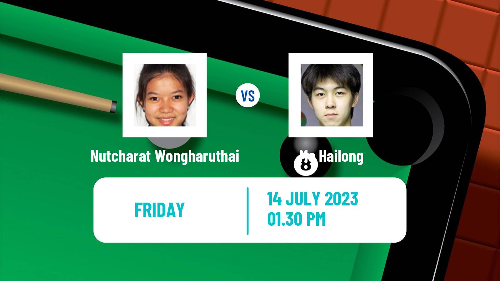 Snooker Championship League Nutcharat Wongharuthai - Ma Hailong