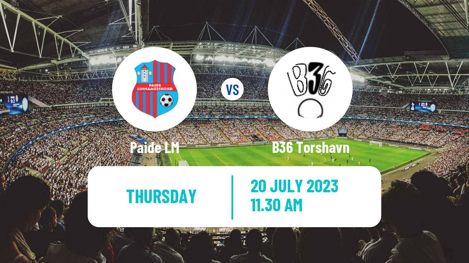 Soccer UEFA Europa Conference League Paide LM - B36 Torshavn