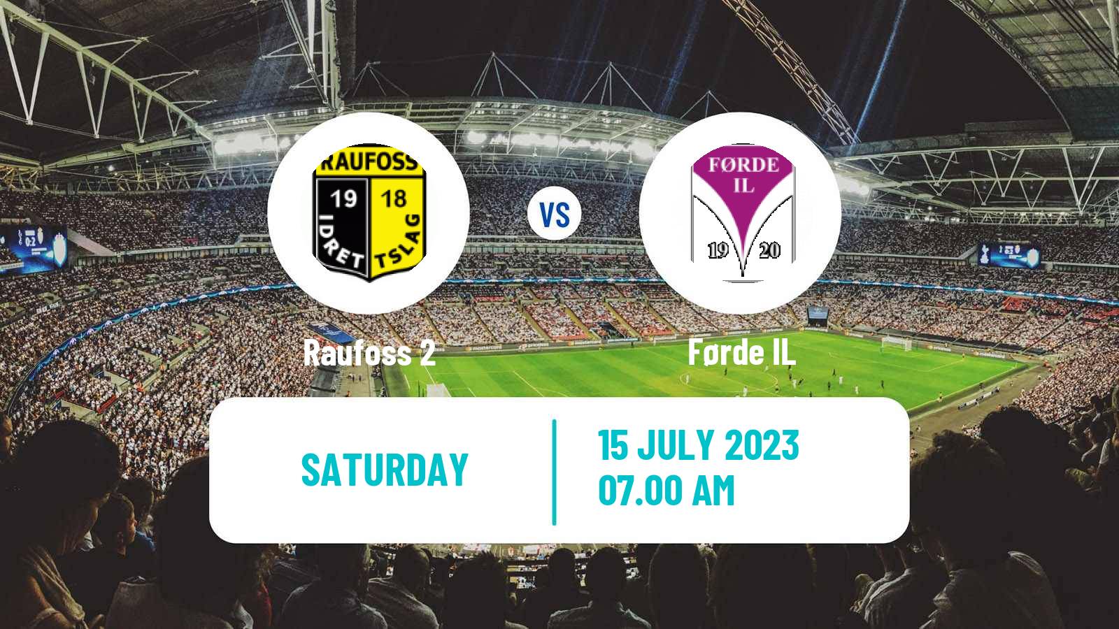 Football Norwegian Division 3 - Group 2 Raufoss 2 - Førde