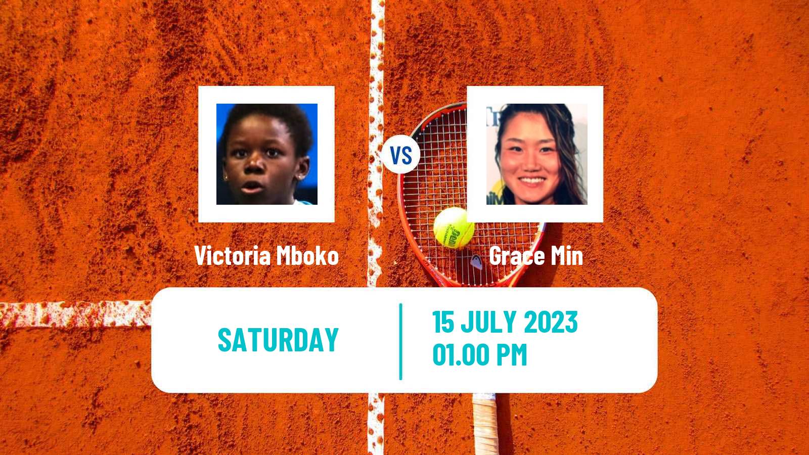 Tennis ITF W60 Saskatoon Women Victoria Mboko - Grace Min
