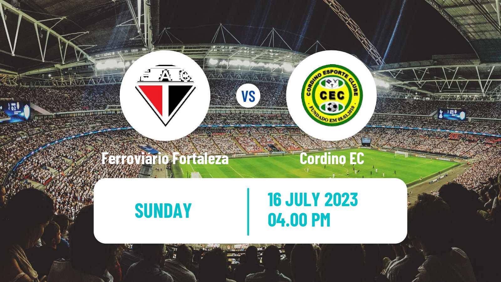 Soccer Brazilian Serie D Ferroviário Fortaleza - Cordino