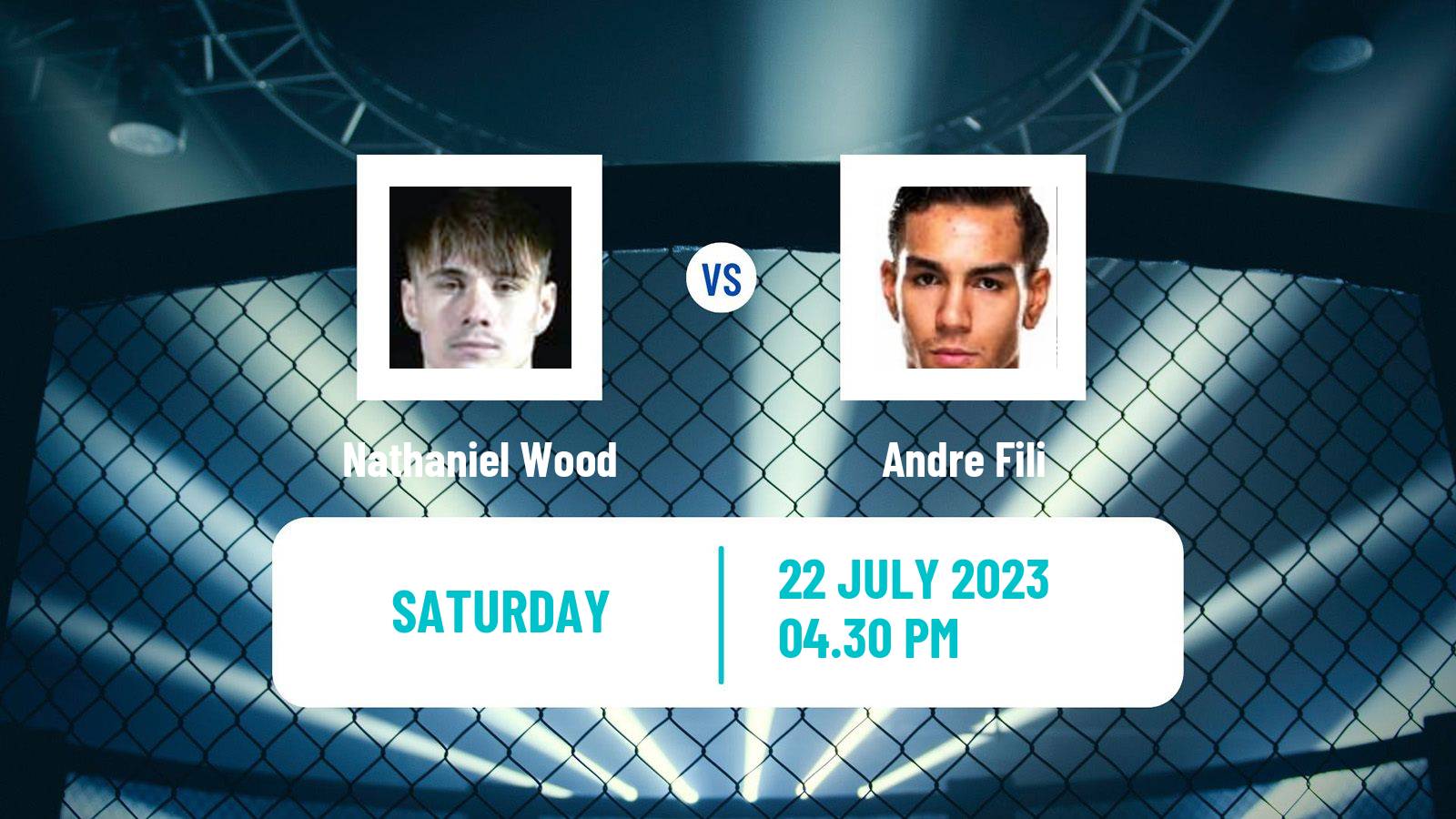 MMA Featherweight UFC Men Nathaniel Wood - Andre Fili