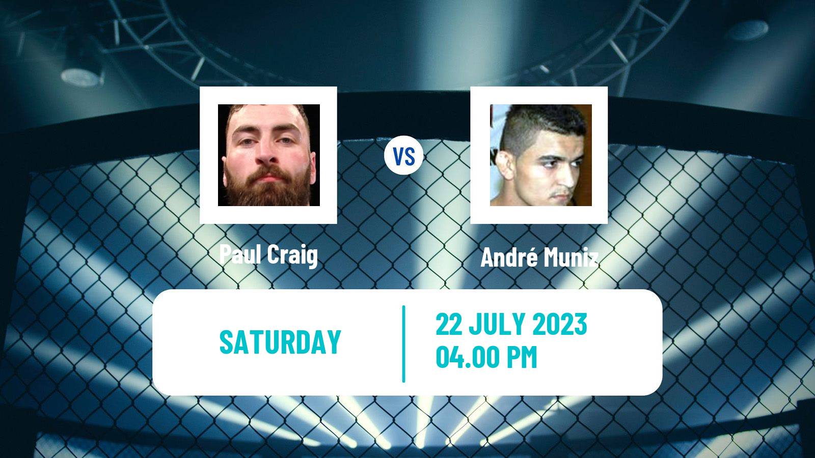 MMA Middleweight UFC Men Paul Craig - André Muniz