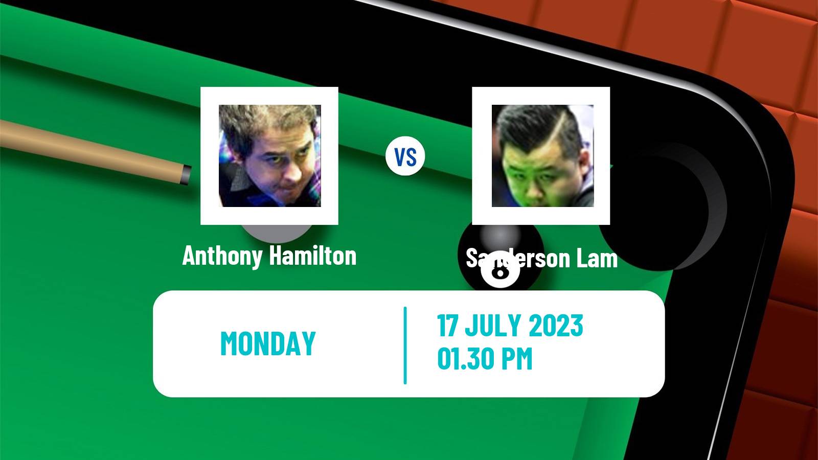 Snooker Championship League Anthony Hamilton - Sanderson Lam
