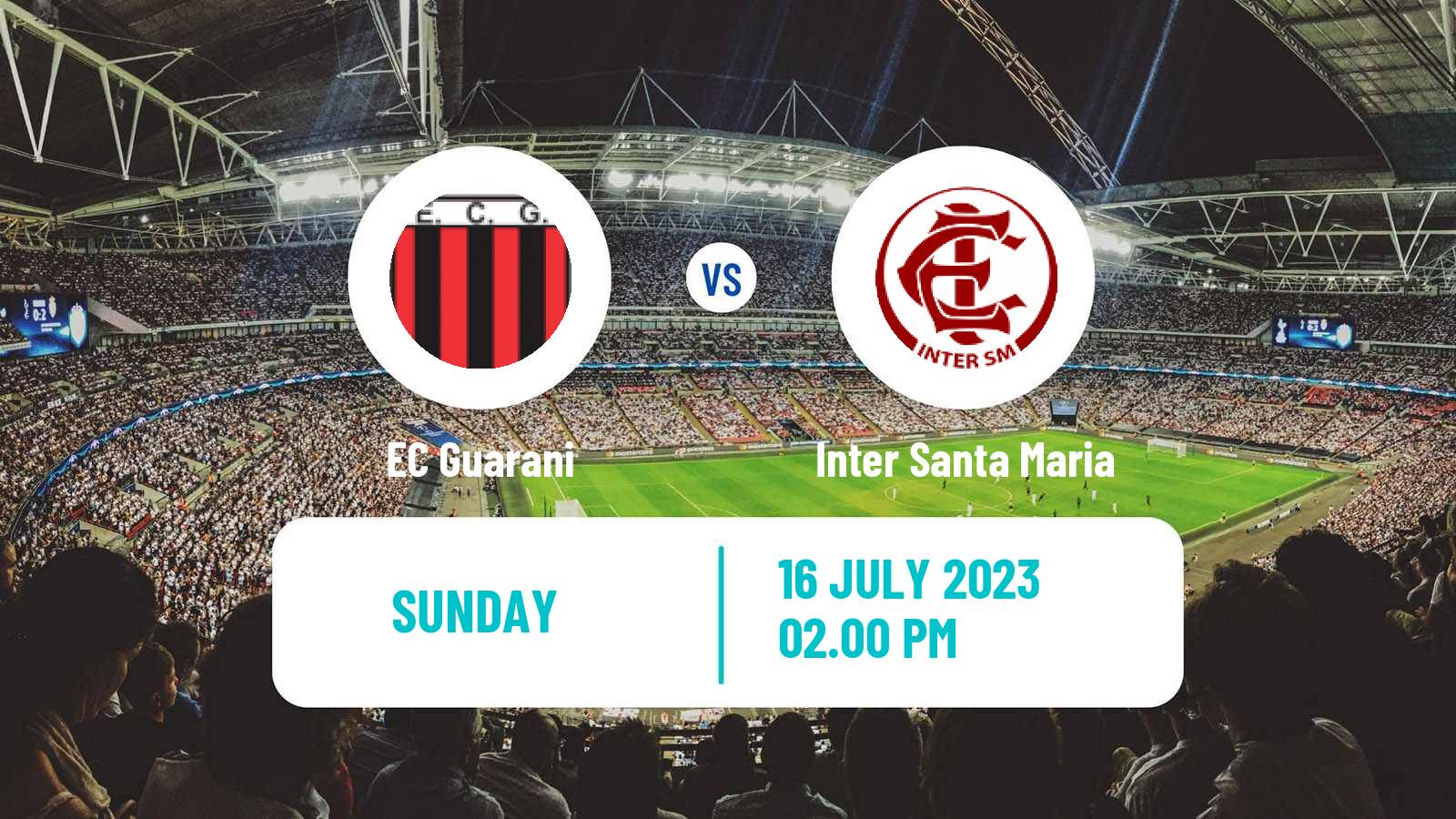 Soccer Brazilian Campeonato Gaucho 2 EC Guarani - Inter Santa Maria