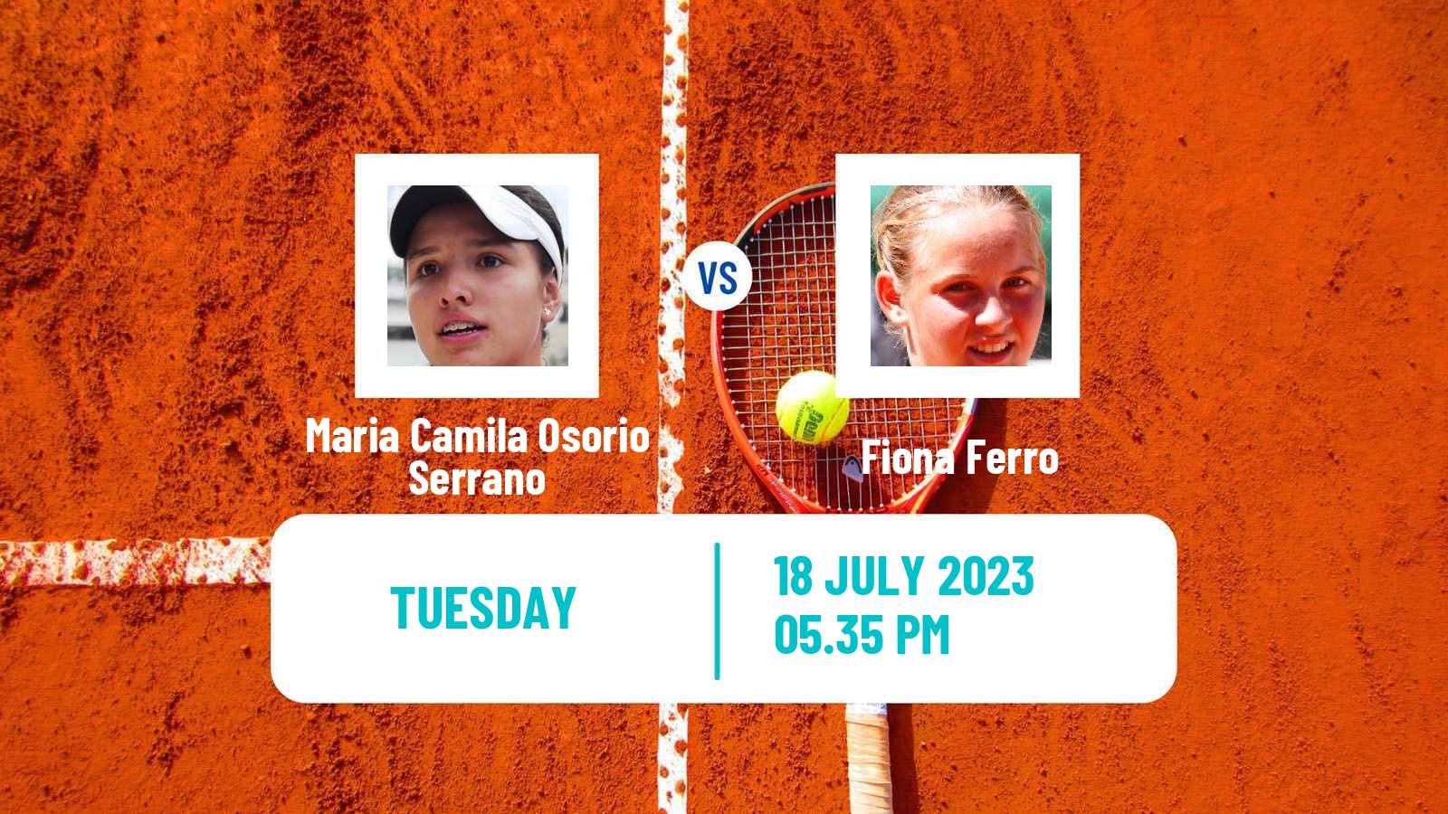Tennis WTA Palermo Maria Camila Osorio Serrano - Fiona Ferro