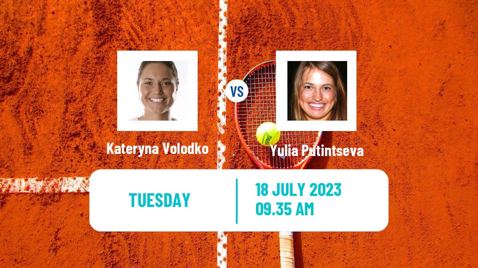 Tennis WTA Budapest Kateryna Volodko - Yulia Putintseva