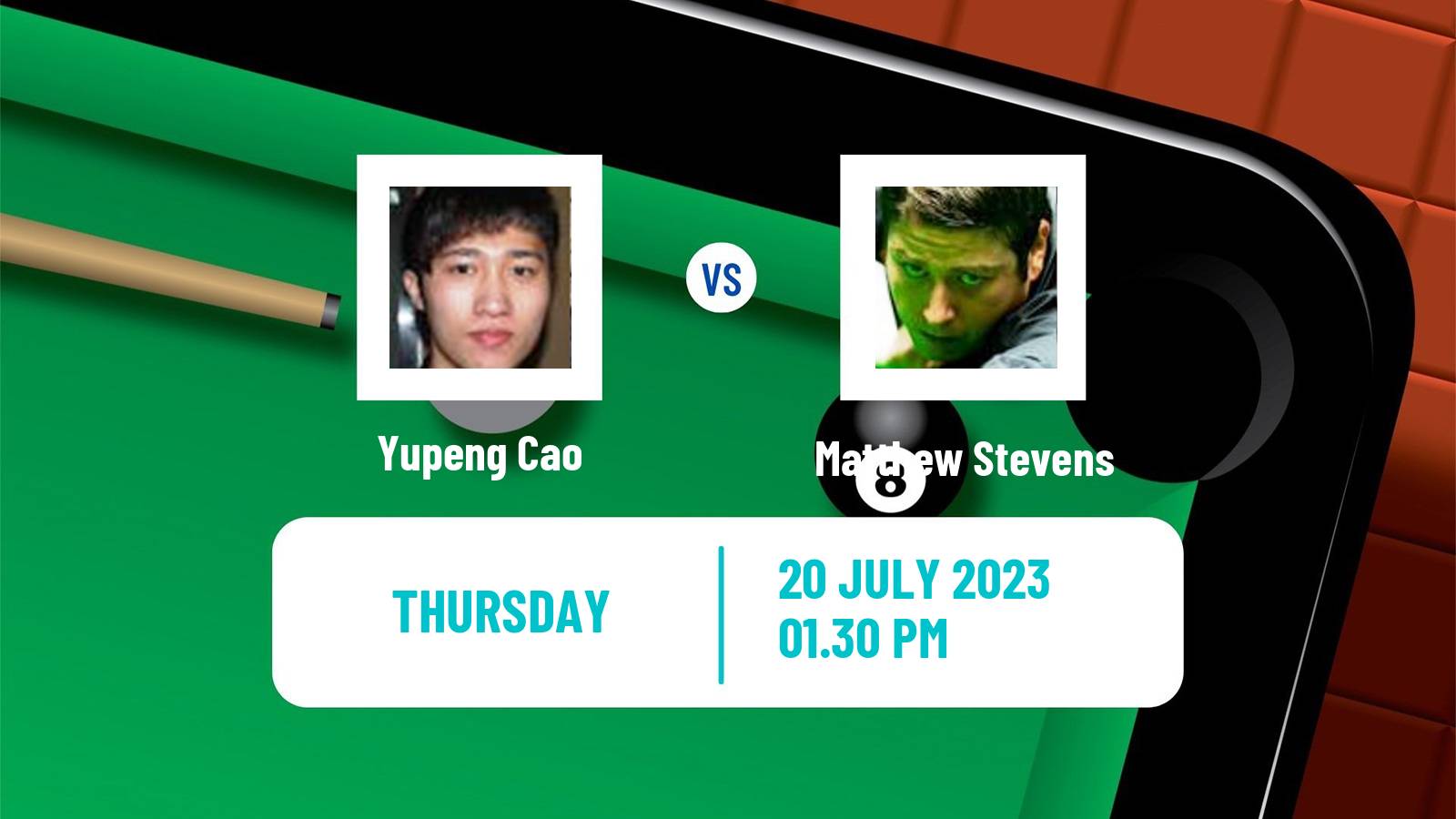 Snooker Championship League Yupeng Cao - Matthew Stevens