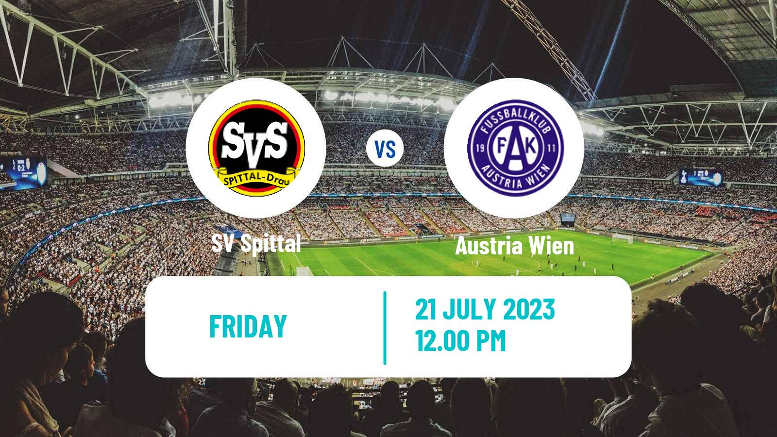 Soccer Austrian OFB Cup Spittal - Austria Wien